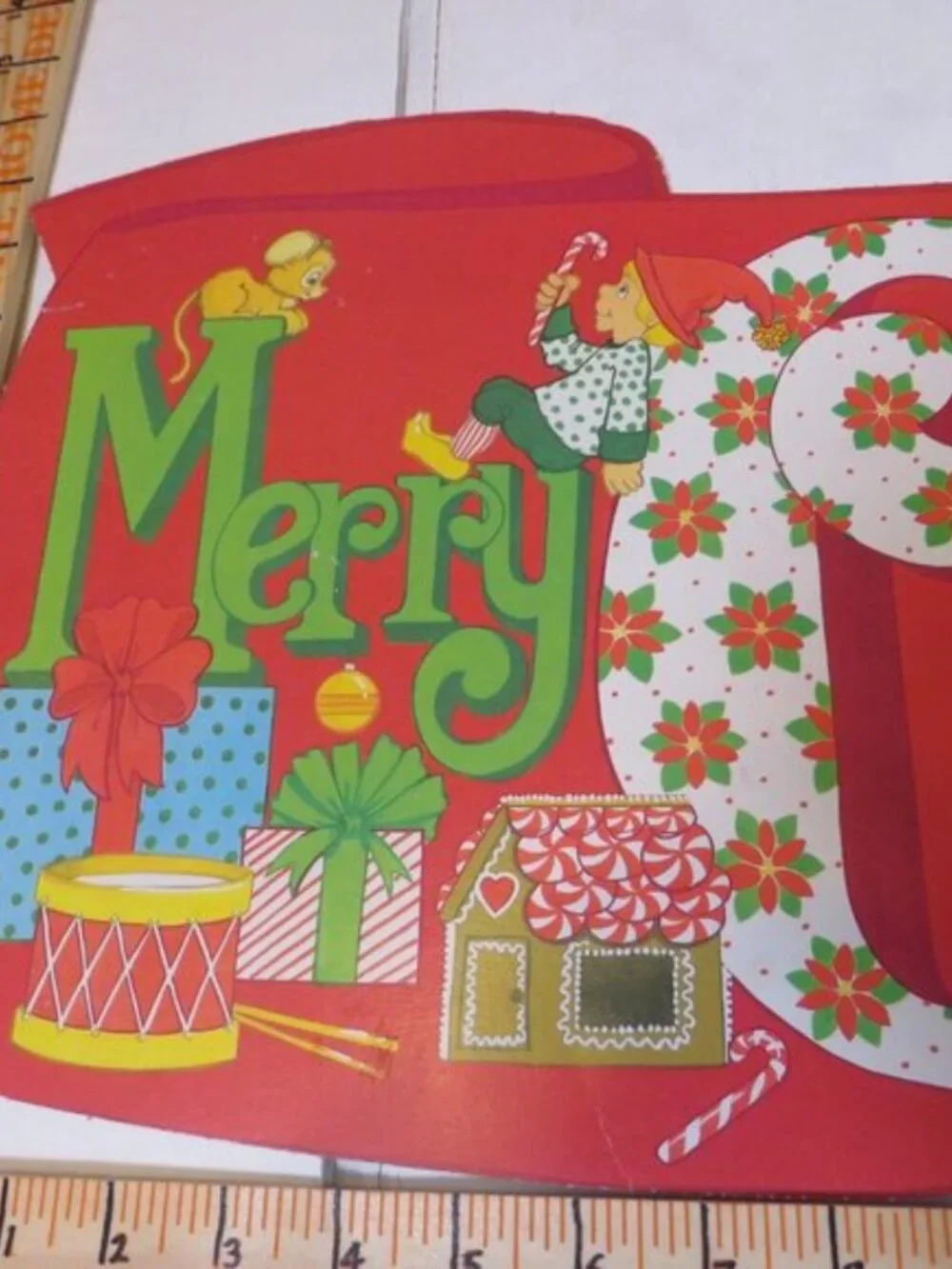 Vintage Christmas Classroom Bulletin Board Die Cut Honeycomb Decor 6 Piece Lot
